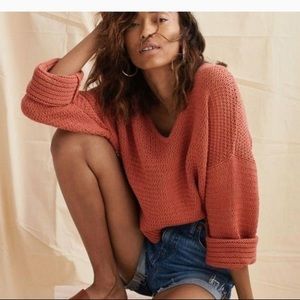 Madewell Breezeway Sweater - Sweet Dahlia (Coral)